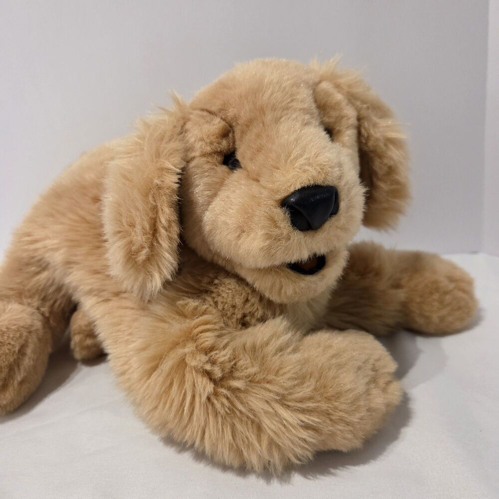 2015 Folkmanis Golden Retriever Puppy Dog Hand Puppet Plush Toy 12”